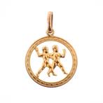 18 Krt. Gouden hanger van het sterrenbeeld tweelingen, Ophalen of Verzenden, Gebruikt, Goud, Overige merken
