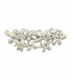 Haarspeld Bloemen Metaal 7,5cm Zilver, Verzenden, Nieuw