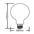 LED Lamp - Filament - Trion Globin - E27 Fitting - 8W - Warm, Huis en Inrichting, Lampen | Losse lampen, Led-lamp, Soft of Flame