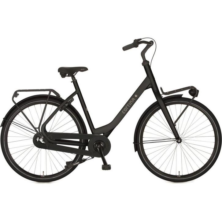 Cortina Common Nexus 3 Remnaaf Mat Zwart Dames 2024, Fietsen en Brommers, Fietsen | Dames | Damesfietsen, Nieuw, Overige merken