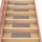 vidaXL Trapmatten zelfklevend 15 stuks 60x25 cm lichtbruin, Doe-het-zelf en Verbouw, Ladders en Trappen, Verzenden, Nieuw