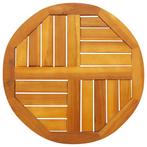 vidaXL Tafelblad rond Ø 50x2 cm massief acaciahout, Huis en Inrichting, Tafels | Eettafels, Verzenden, Nieuw
