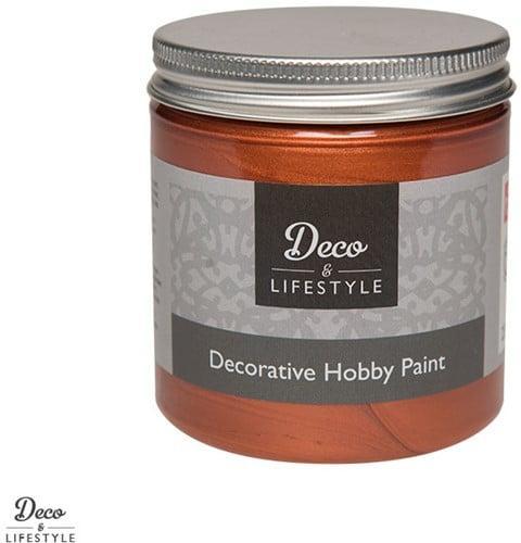 Decorative Hobby Paint krijtverf Metallic Copper 230 ml, Hobby en Vrije tijd, Knutselen, Nieuw, Ophalen of Verzenden