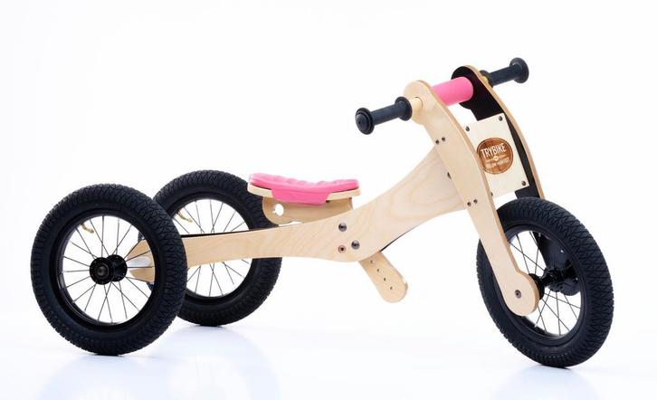 Trybike houten loopfiets 4-in-1 roz van €159,00 voor €127,20, Kinderen en Baby's, Speelgoed | Overig, Ophalen of Verzenden