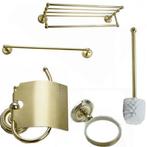 Gouden accessoire set 4 delig goudkleurig afgewerkt, Doe-het-zelf en Verbouw, Sanitair, Verzenden, Nieuw