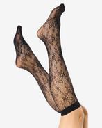 HEMA Dames kniekous kant zwart 2+1 gratis, Kleding | Dames, Overige Dameskleding, Verzenden, Nieuw