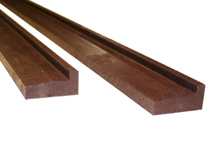 Gerecycled kunststof funderingsbalk 1 stuk, bruin, 3 meter, Doe-het-zelf en Verbouw, Gereedschap | Handgereedschap, Nieuw, Verzenden