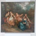 Italiaanse school (XVIII) - Scena galante, Antiek en Kunst, Kunst | Schilderijen | Klassiek