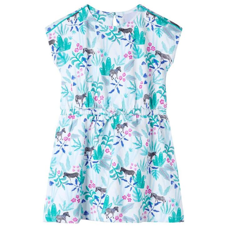vidaXL Kinderjurk 104 ecru en donkermintkleurig, Kinderen en Baby's, Kinderkleding | Overige, Nieuw, Verzenden