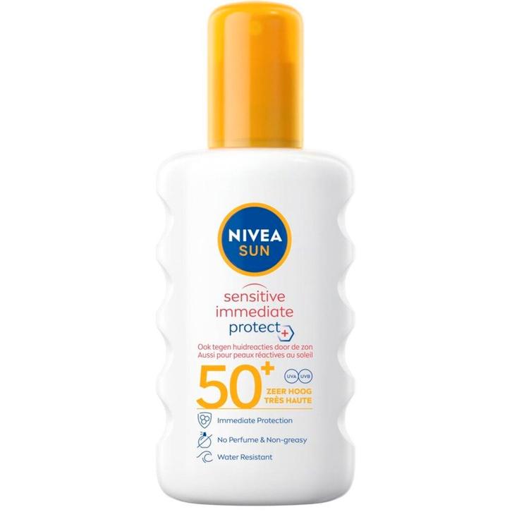 NIVEA Sun Sensitive Immediate Protect+ SPF50+ Zonnespray, Sieraden, Tassen en Uiterlijk, Uiterlijk | Lichaamsverzorging, Nieuw
