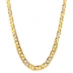 Gouden herencollier 71 cm 18 krt, Sieraden, Tassen en Uiterlijk, Kettingen, Goud, Goud, Zo goed als nieuw, Verzenden