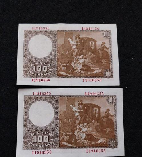 Spanje. - 2 x 100 Pesetas - 1948 - Consecutive - Pick 137, Postzegels en Munten, Munten | Nederland