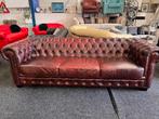 Chesterfield Maarssen ! 3.5 Zits Oxblood Leren Chesterfield, Ophalen, CHESTERFIELD, Leer, Zo goed als nieuw