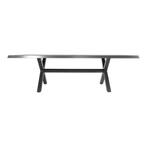 Tuintafel Castilla nuance met kruispoot 243x103 cm - bruin, Huis en Inrichting, Stoelen, Ophalen of Verzenden, Nieuw, Bruin