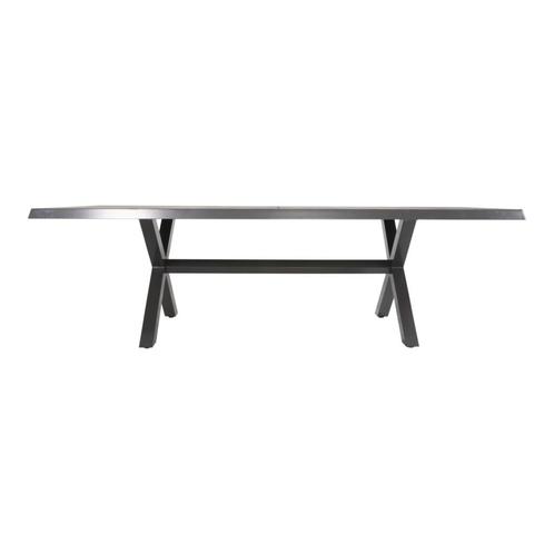 Tuintafel Castilla nuance met kruispoot 243x103 cm - bruin, Huis en Inrichting, Stoelen, Bruin, Nieuw, Ophalen of Verzenden