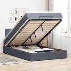 vidaXL Bed poef met matras en LEDs 120x190 cm fluweel, Huis en Inrichting, Verzenden, Nieuw, 190 cm of minder, Twijfelaar