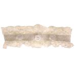 Kanten ivoren kousenband met 3 roosjes NIEUW, Kleding | Dames, Nieuw, Ophalen of Verzenden, Wit