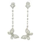 Hangoorbellen - 18 karaat Witgoud, AU750 witte goud, Sieraden, Tassen en Uiterlijk, Antieke sieraden