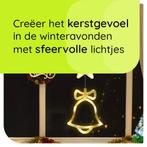 Kerstverlichting Raam Kerstbel - 77cm - Inclusief Batterijen, Diversen, Verzenden, Nieuw