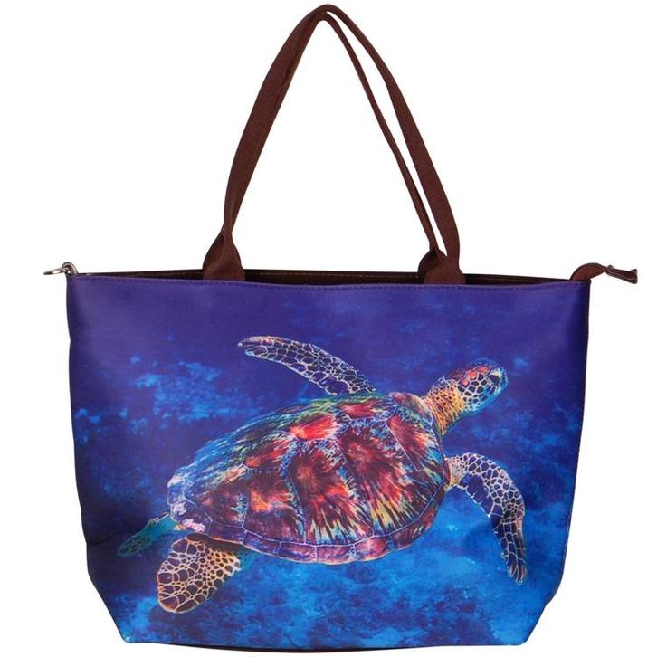 Handtas groot zeeschildpad NIEUW, Sieraden, Tassen en Uiterlijk, Tassen | Schoudertassen, Bruin, Nieuw, Ophalen of Verzenden