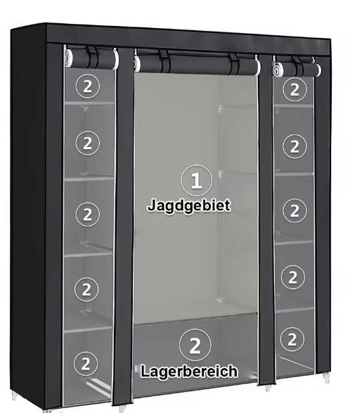 Draagbare stoffen kledingkast 150×45×175 cm, Huis en Inrichting, Kasten | Kledingkasten, Nieuw, Verzenden