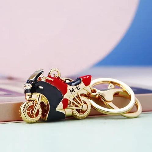 Sleutelhanger Gouden Motorfiets Rood en Zwart, Motoren, Kleding | Motorkleding, Nieuw met kaartje, Verzenden