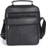 THL Design Leren Schoudertas Heren Heren tas Tussenmaat Mode, Overige merken, Zwart, Nieuw, Ophalen of Verzenden