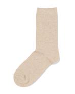 HEMA Damessokken structuur beige 2+1 gratis, Kleding | Dames, Verzenden, Nieuw