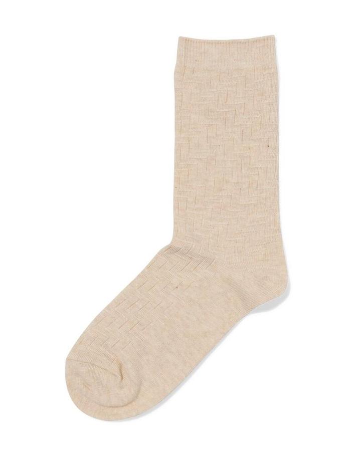 HEMA Damessokken structuur beige 2+1 gratis, Kleding | Dames, Overige Dameskleding, Nieuw, Verzenden
