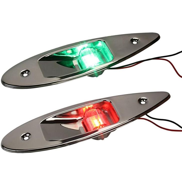 Boordlicht LED Set 195mm Inbouw Tot 12m Rvs, Watersport en Boten, Navigatiemiddelen en Scheepselektronica, Ophalen of Verzenden