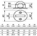 Rvs Oogplaten 33mm x 5mm, Verzenden, Nieuw
