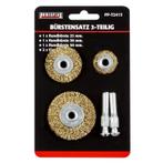 Set van 3 staalborstels: 25 / 38 en 50 mm op 6 mm stift met, Ophalen of Verzenden, Nieuw