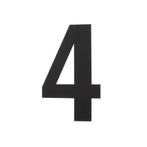 Huisnummer 4 xl hoogte 30 cm rvs - mat zwart, Ophalen of Verzenden, Nieuw, Rvs, Overige typen