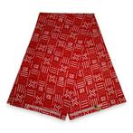 Afrikaanse Rode X Bogolan / Mud cloth print stof - Tradition, Hobby en Vrije tijd, Ophalen of Verzenden, Nieuw