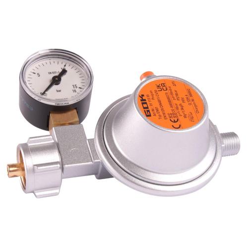 GOK Drukregelaar met Manometer 50mb 1/4L, Caravans en Kamperen, Kampeeraccessoires, Nieuw