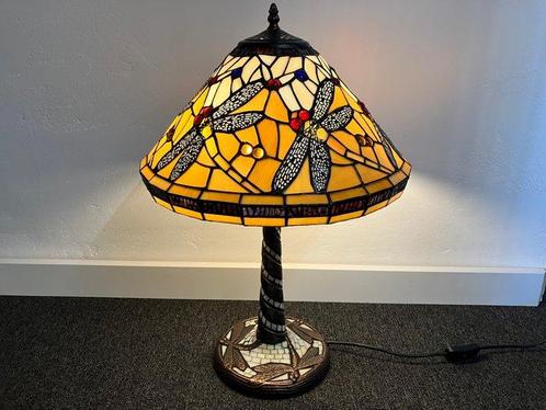 Tafellamp - Dragonfly - Glas in lood - Tiffanystyle H.55cm!, Antiek en Kunst, Curiosa en Brocante