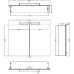 Xellanz Bright Spiegelkast Met LED - 80x60x14cm, Ophalen of Verzenden, Nieuw