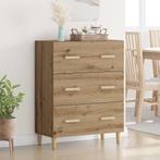 vidaXL Dressoir artisanaal eikenkleurig 34 x 69,5 x 90 cm, Verzenden, Nieuw, Overige houtsoorten, Minder dan 50 cm