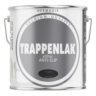 Traplak | Hermadix | 2.5 liter (Zwart, Waterbasis), Doe-het-zelf en Verbouw, Verf, Beits en Lak, Nieuw, Verzenden