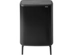 Brabantia Bo Touch Bin Hi Prullenbak - 60 liter - Matt Black, Verzenden, Zo goed als nieuw