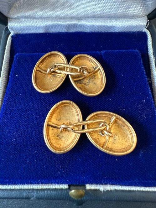 Manchetknopen - 14 karaat Geel goud - 14.00ct. tw., Sieraden, Tassen en Uiterlijk, Antieke sieraden