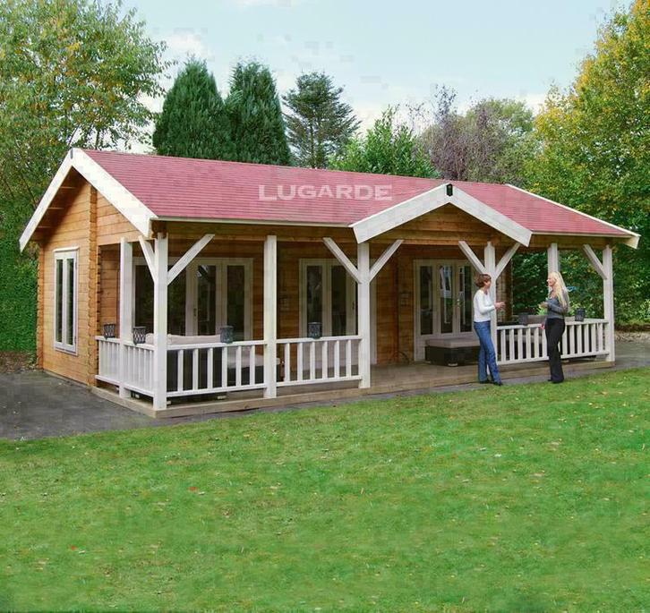 MAATWERK tuinhuizen chalets - Uw blokhut specialist!, Tuin en Terras, Tuinhuizen, 400 cm of meer, 2 ramen, 500 cm of meer, Met overkapping