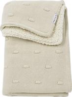 Meyco Baby Knots teddy ledikant deken - soft sand - 100x150c, Verzenden, Nieuw