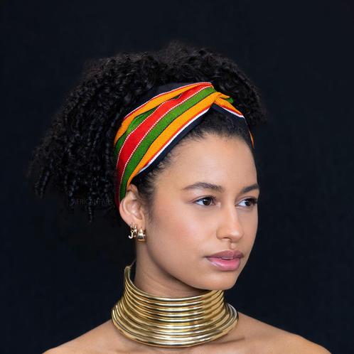 Haarband / Hoofdband in Afrikaanse print - Zwart Pan African, Sieraden, Tassen en Uiterlijk, Uiterlijk | Haarverzorging, Nieuw