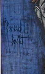 Bernard Buffet (1928-1999) - Le Clown au fond bleu, Antiek en Kunst