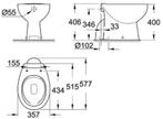 Grohe Staande toiletpot van €146.00 voor €77.63, Ophalen of Verzenden, Nieuw, Toilet