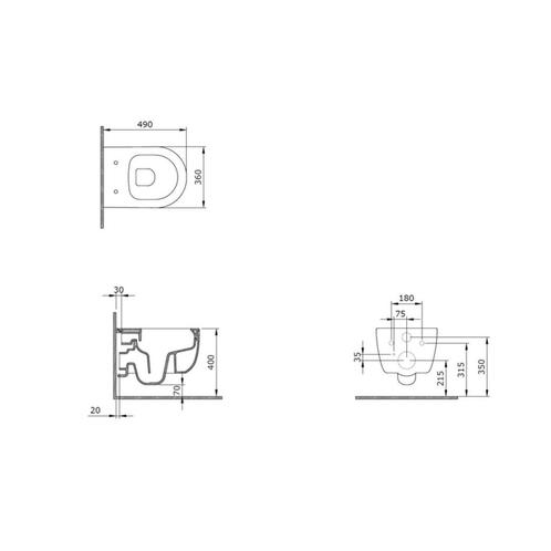 Wandcloset Pack Plieger Kansas Diepspoel Rimless Compact met, Doe-het-zelf en Verbouw, Sanitair, Ophalen of Verzenden