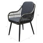 Showroommodel Ohio dining tuinstoel antraciet ( set van 6, Tuin en Terras, Tuinsets en Loungesets, Ophalen of Verzenden, Nieuw
