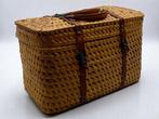 Cestino da Picnic + Sgabellino Pieghevole Vintage - 1950s -