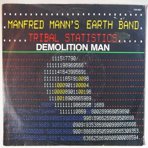 Manfred Manns Earth Band - Tribal statistics - Single, Cd's en Dvd's, Vinyl Singles, Single, Gebruikt, 7 inch, Pop